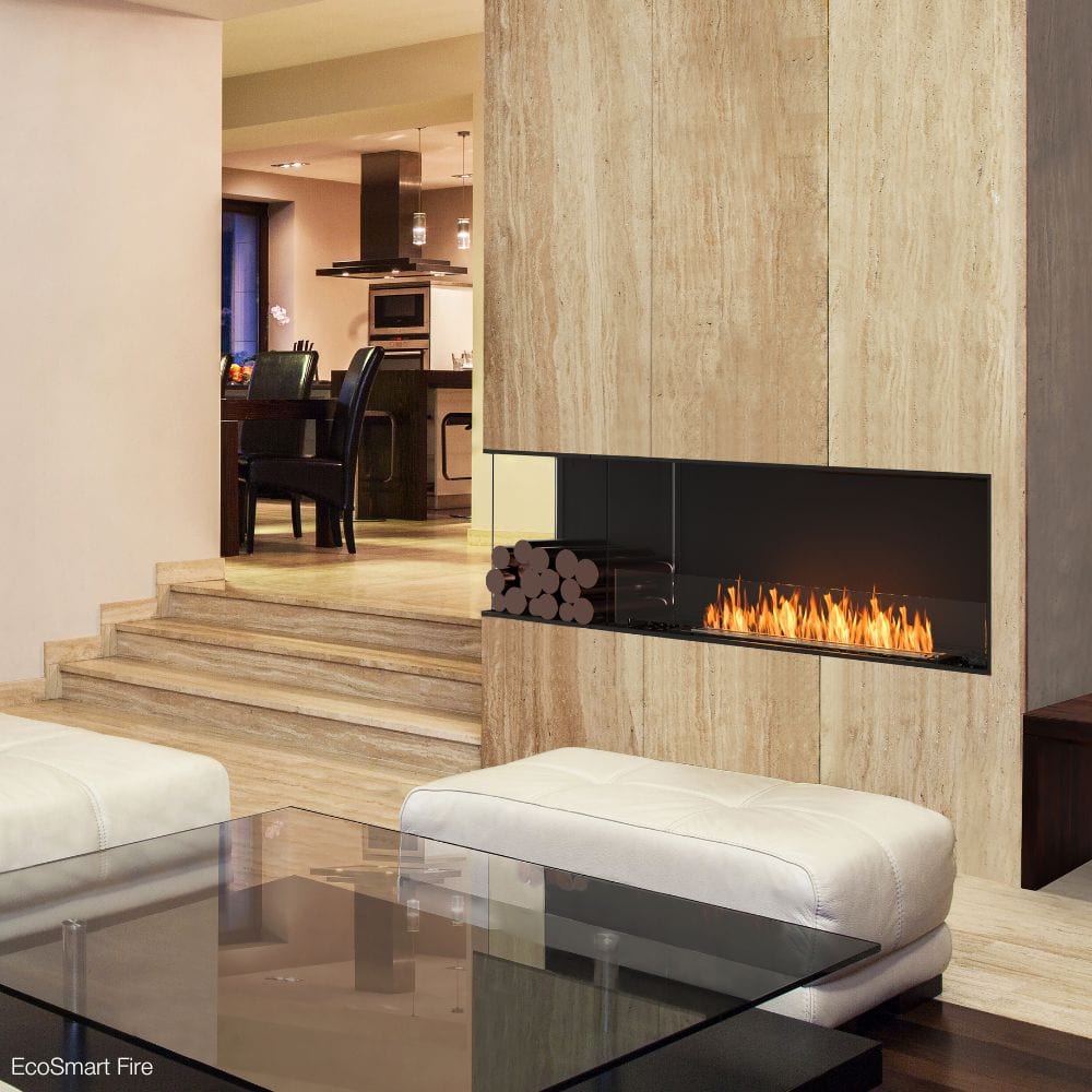 EcoSmart Fire Flex Ethanol Firebox with One Open Side and Decorative Box