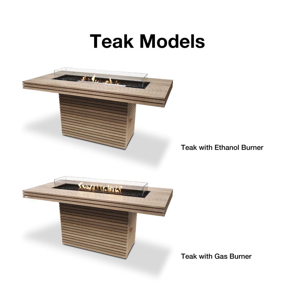 EcoSmart Fire Gin 90 Bar Height Rectangular Fire Pit Table