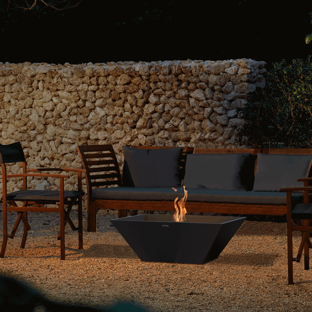 EcoSmart Fire Nova 850 33-Inch Square Concrete Ethanol Fire Bowl