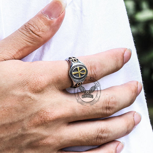 Egyptian Ankh Stainless Steel Ring