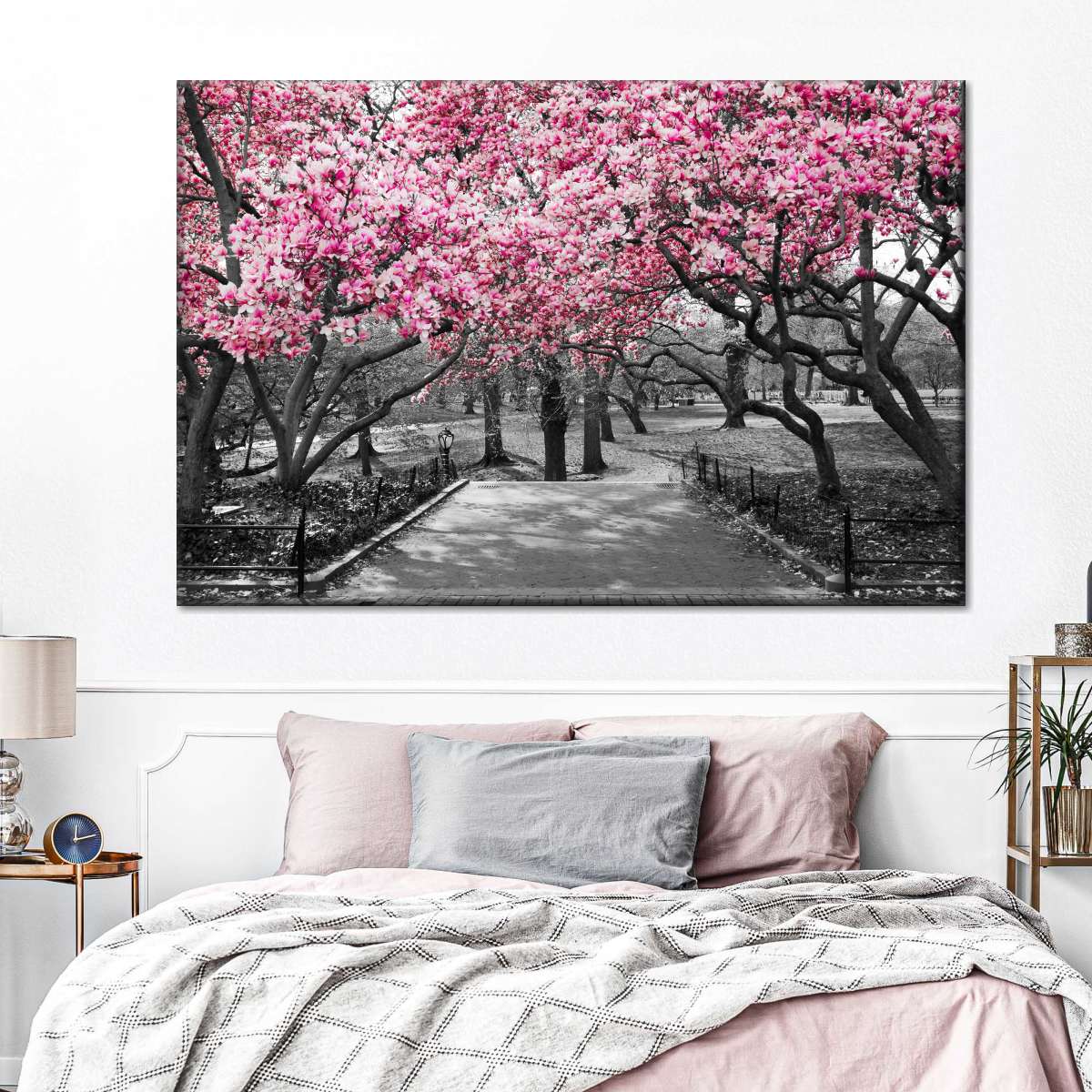 Central Park NY Cherry Blossoms Wall Art