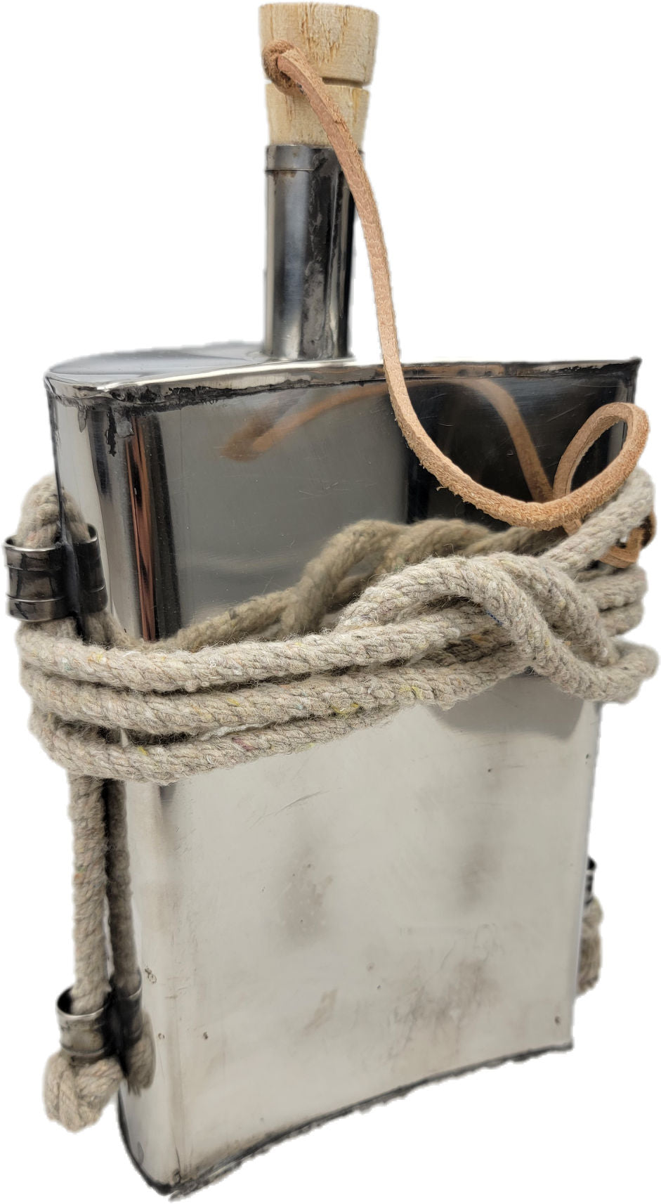 Civil War Reenactment Kidney Canteen - Stainless Steel