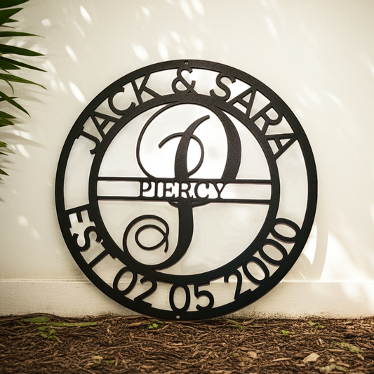 Elaborate Name Personalized Gifts - Custom Metal Sign, Split Letter