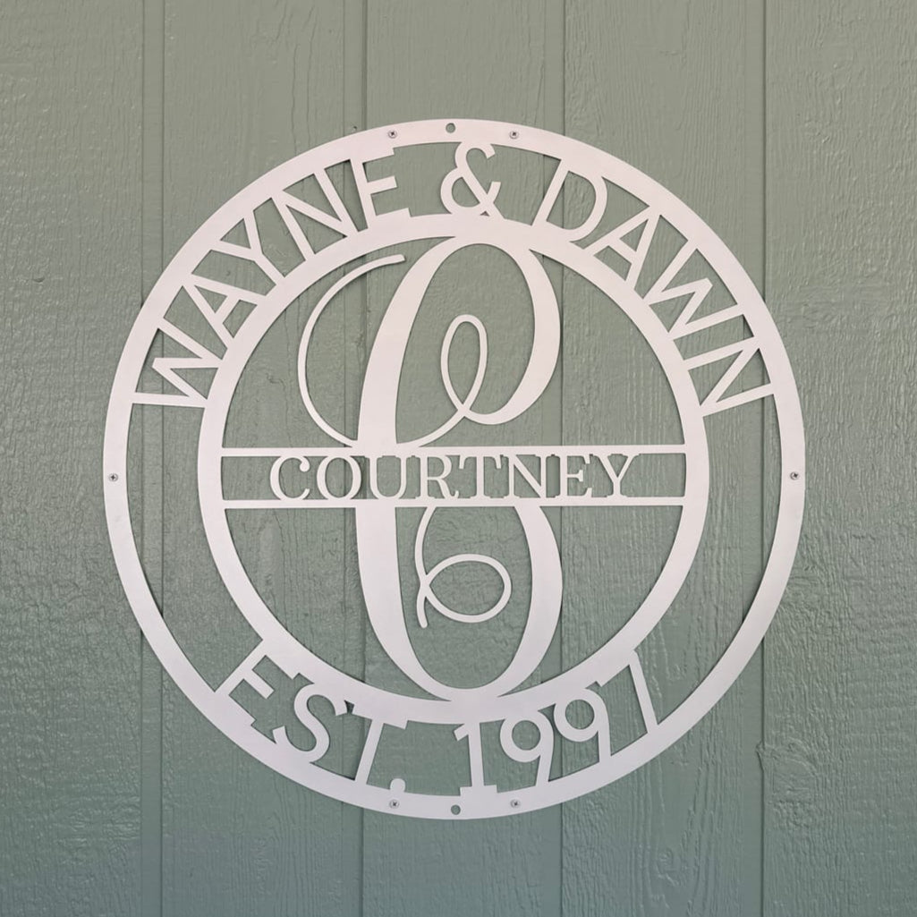 Elaborate Name Personalized Gifts - Custom Metal Sign, Split Letter