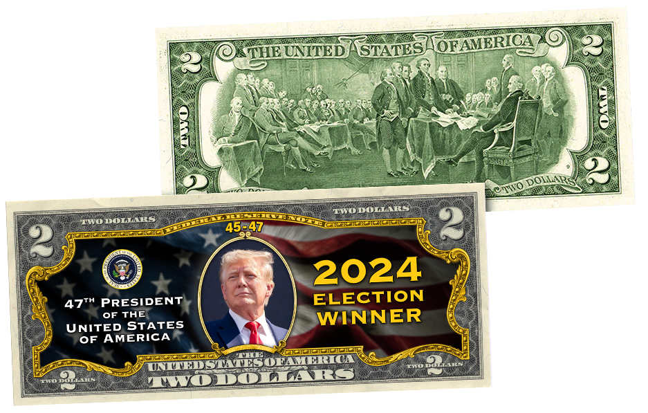 Trump 45/47 President $2 Bill - 3103