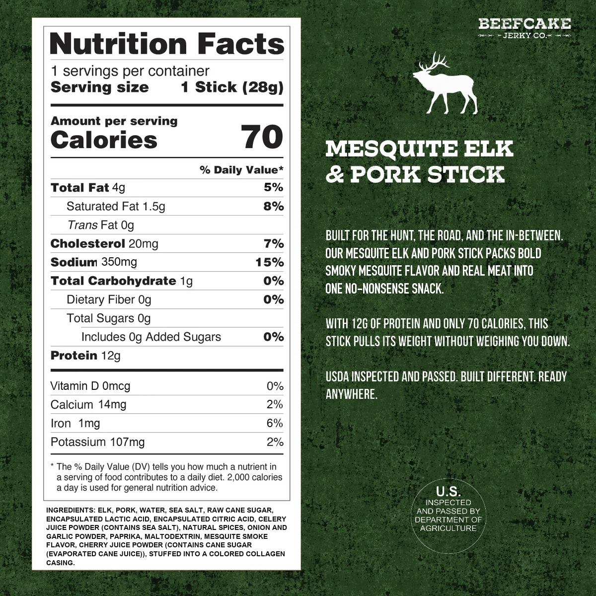 Elk Mesquite Meat Sticks