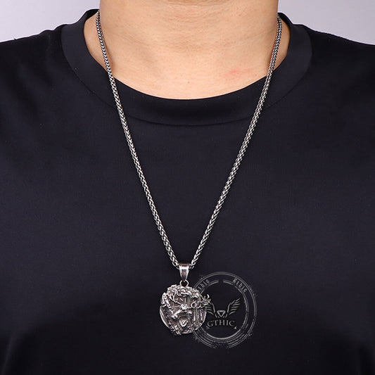 Elk Forest Stainless Steel Pendant