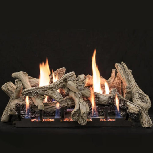 Empire Driftwood Burncrete Slope Glaze Vent-Free Gas Log