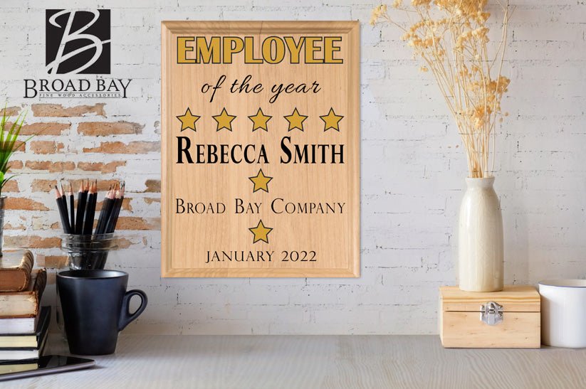 Employee of the Year Plaque – Personalized Annual Recognition Award