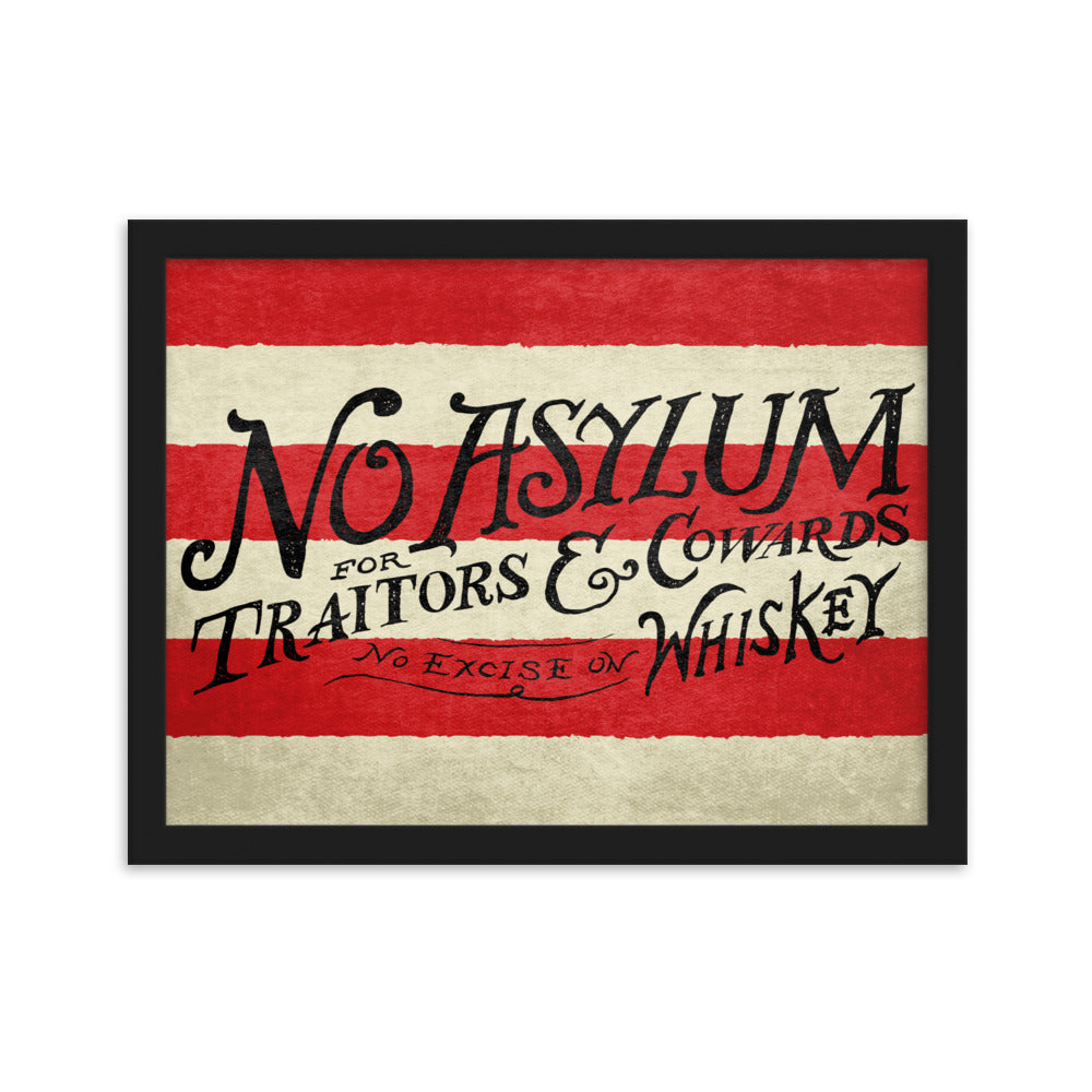 Whiskey Rebellion No Asylum Framed Print