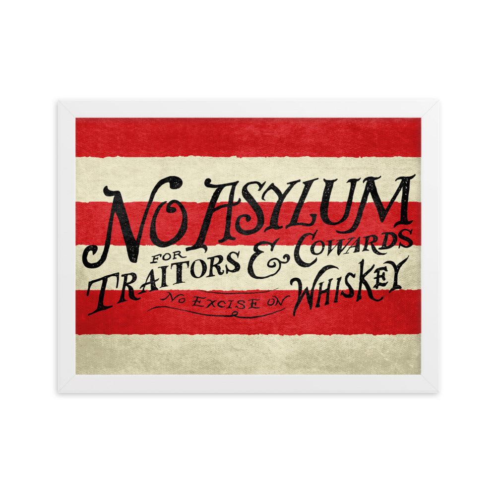 Whiskey Rebellion No Asylum Framed Print