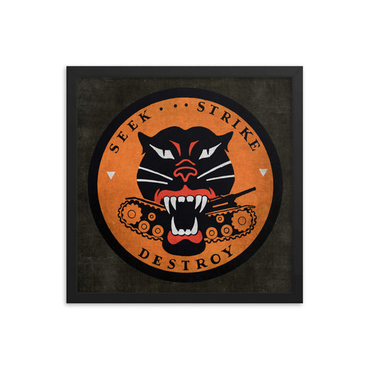 Seek Strike and Destroy WW2 Tank Destroyer Framed Print