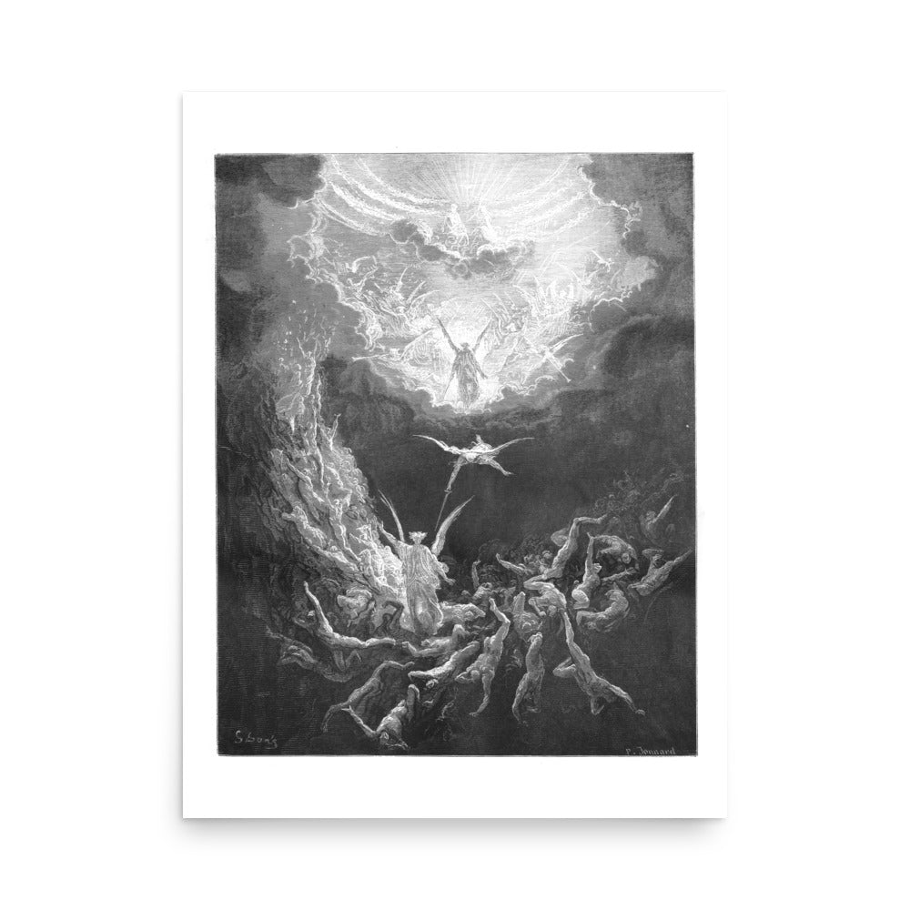 Last Judgement Gustav Dore Etching Art Print
