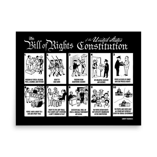 Illustrated Bill of Rights Poster