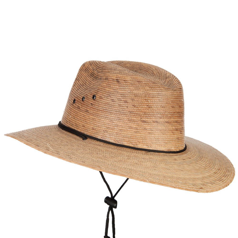 Men's Palm Braid Large Brim Fedora Hat