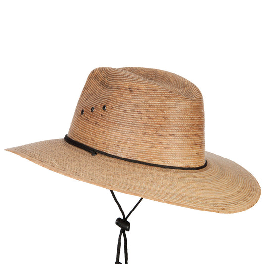 Men's Palm Braid Large Brim Fedora Hat