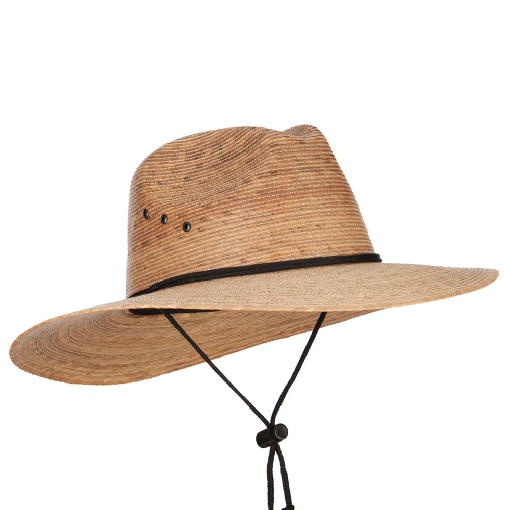 Men's Palm Braid Large Brim Fedora Hat