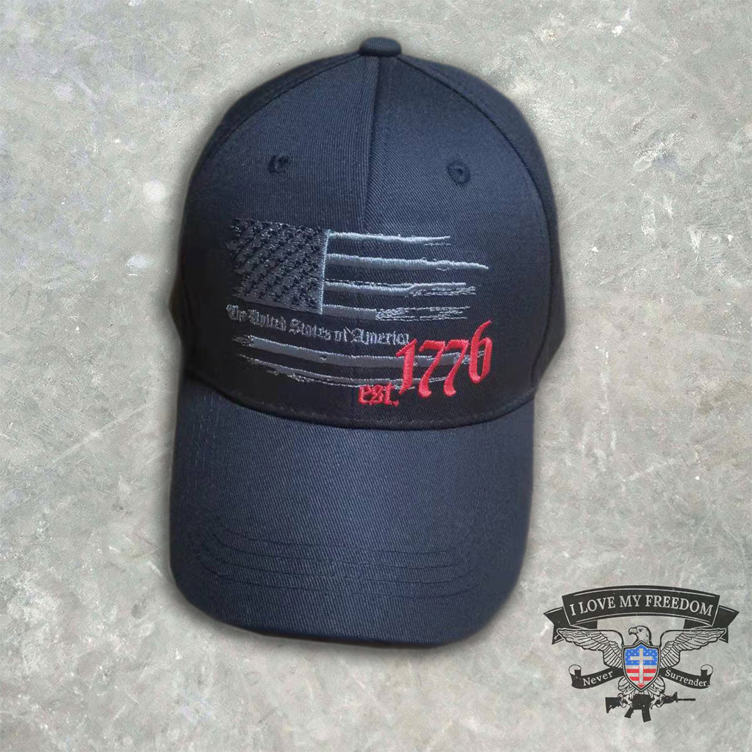American Flag 1776 Established Hat (Black) - 3513