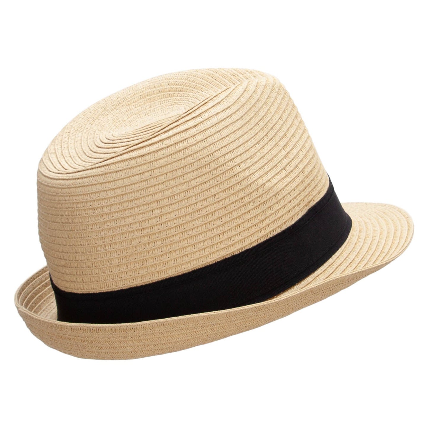 Boy's Paper Woven Stripeband Fedora