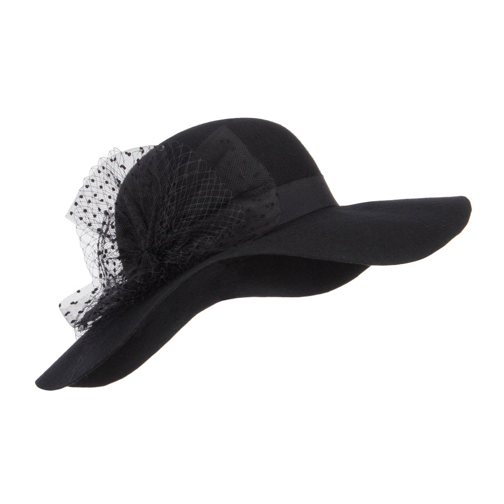 Net Wool Felt Dressy Hat