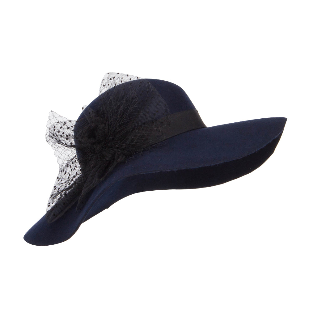 Net Wool Felt Dressy Hat