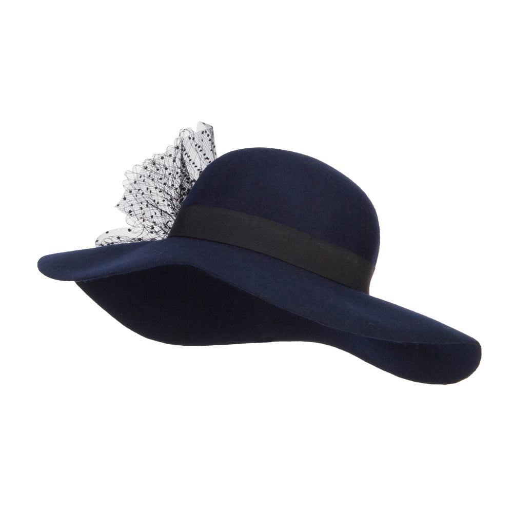 Net Wool Felt Dressy Hat