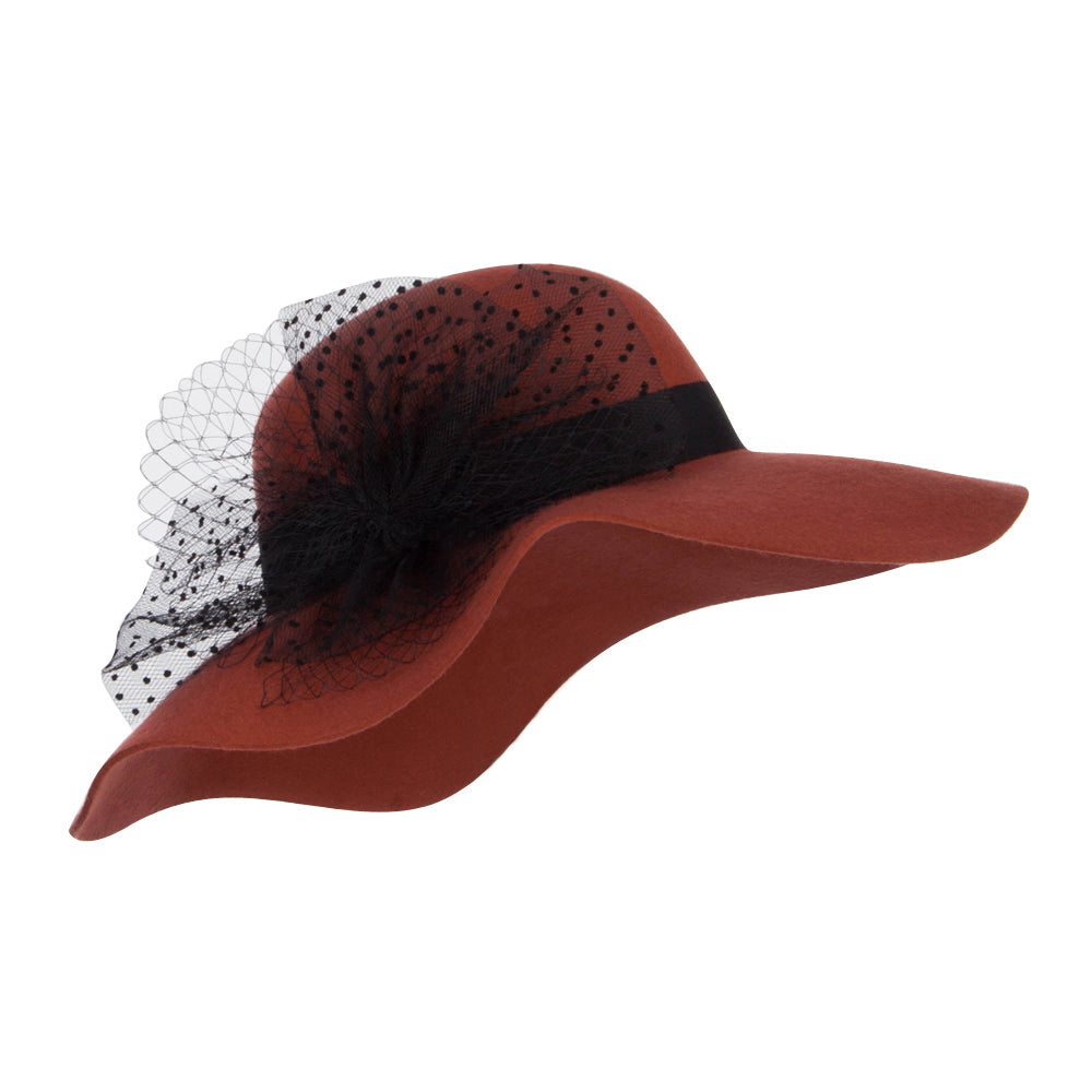 Net Wool Felt Dressy Hat