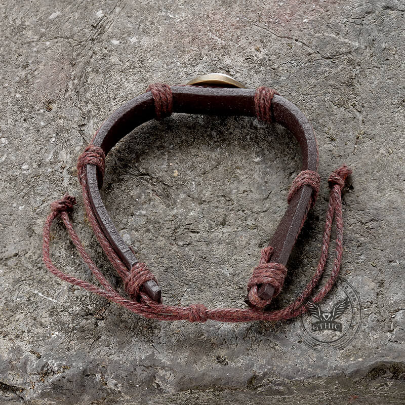 Evil Eye Leather Braided Bracelet
