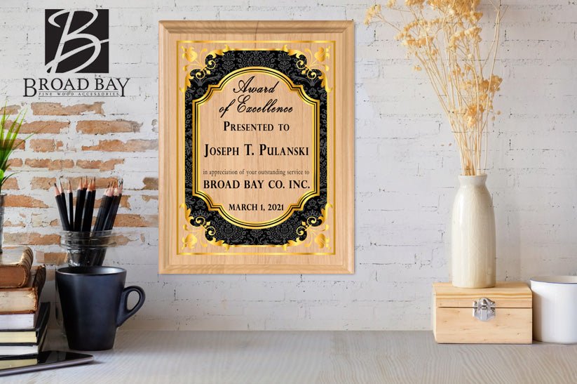 Personalized Award of Excellence Plaque – Custom Appreciation Gift