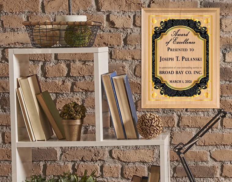 Personalized Award of Excellence Plaque – Custom Appreciation Gift