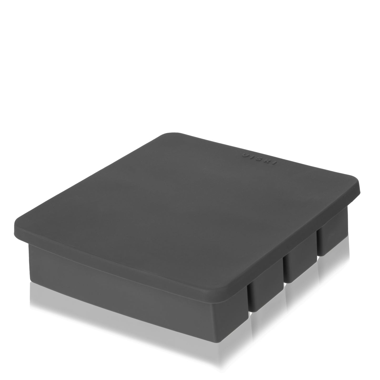 Glacier Highball Ice Cube Tray with Lid in Grey