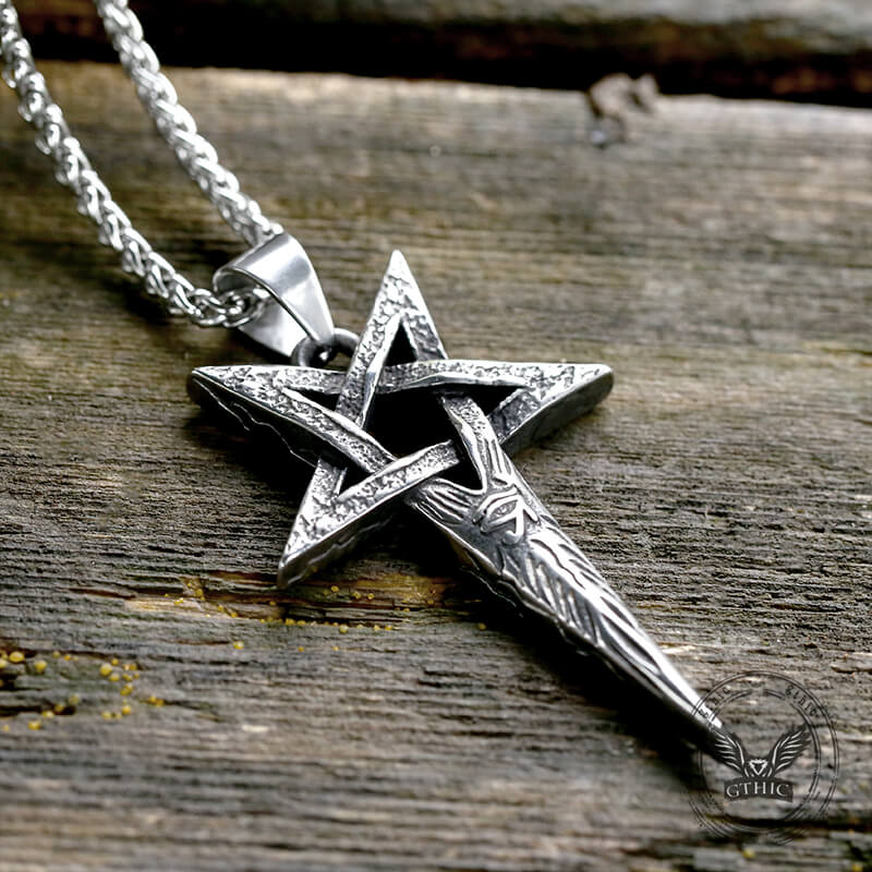 Eye Of Ra Pentagram Stainless Steel Pendant