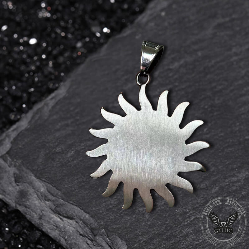 Eye Of Ra Sun Stainless Steel Egyptian Pendant