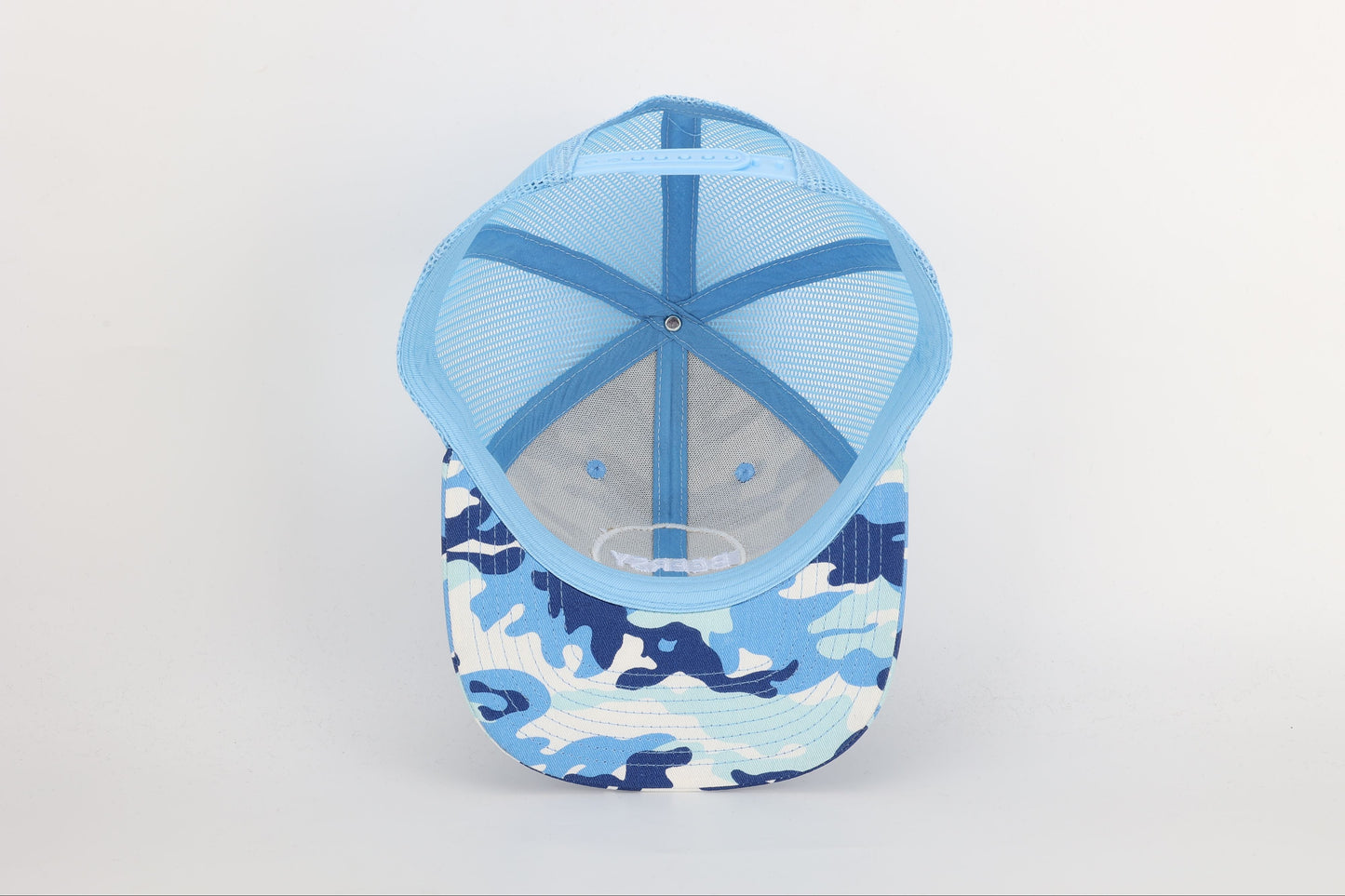 Camo Snapback Hat with Interchangeable Velcro Logo Patch