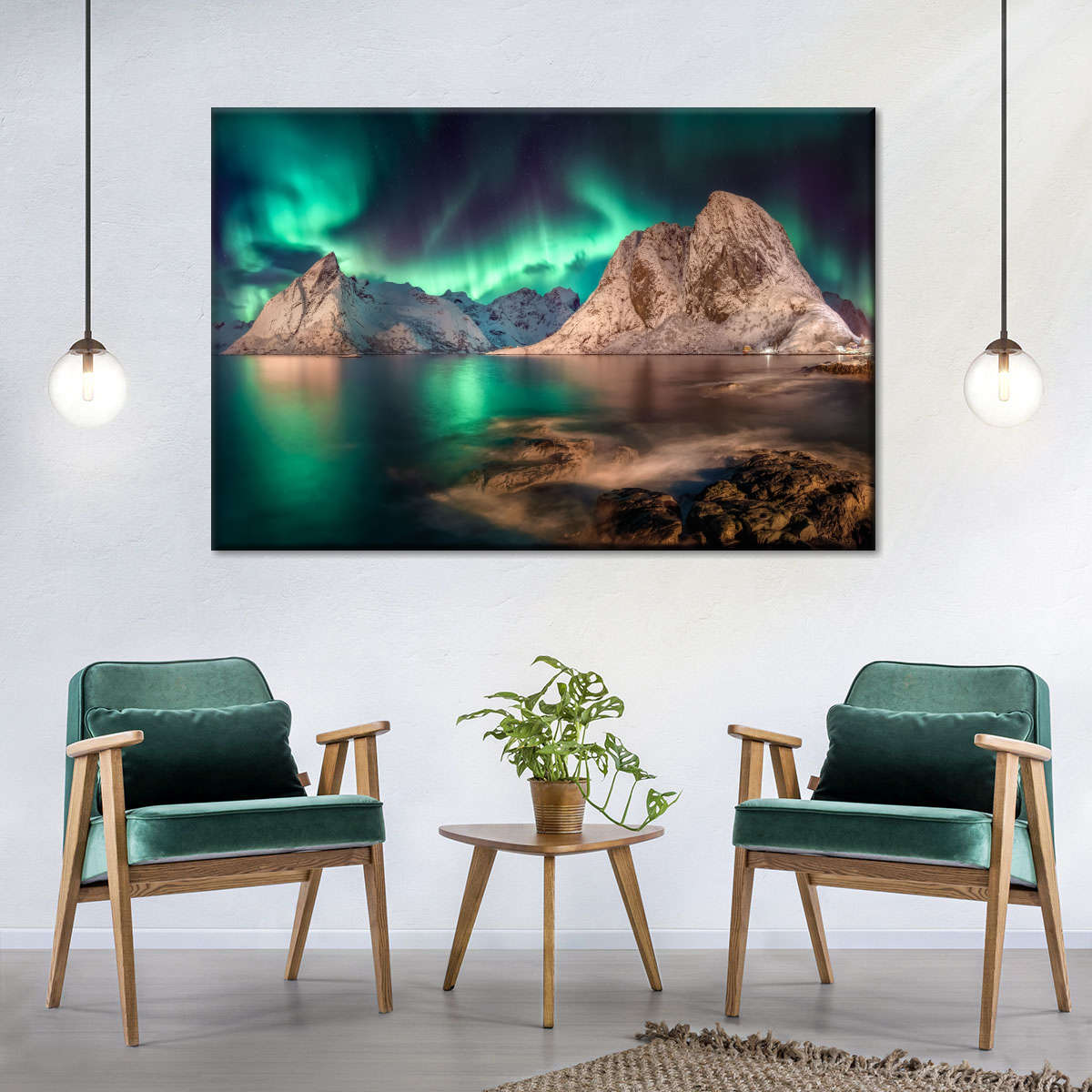 Swirling Moskenes Aurora Wall Art