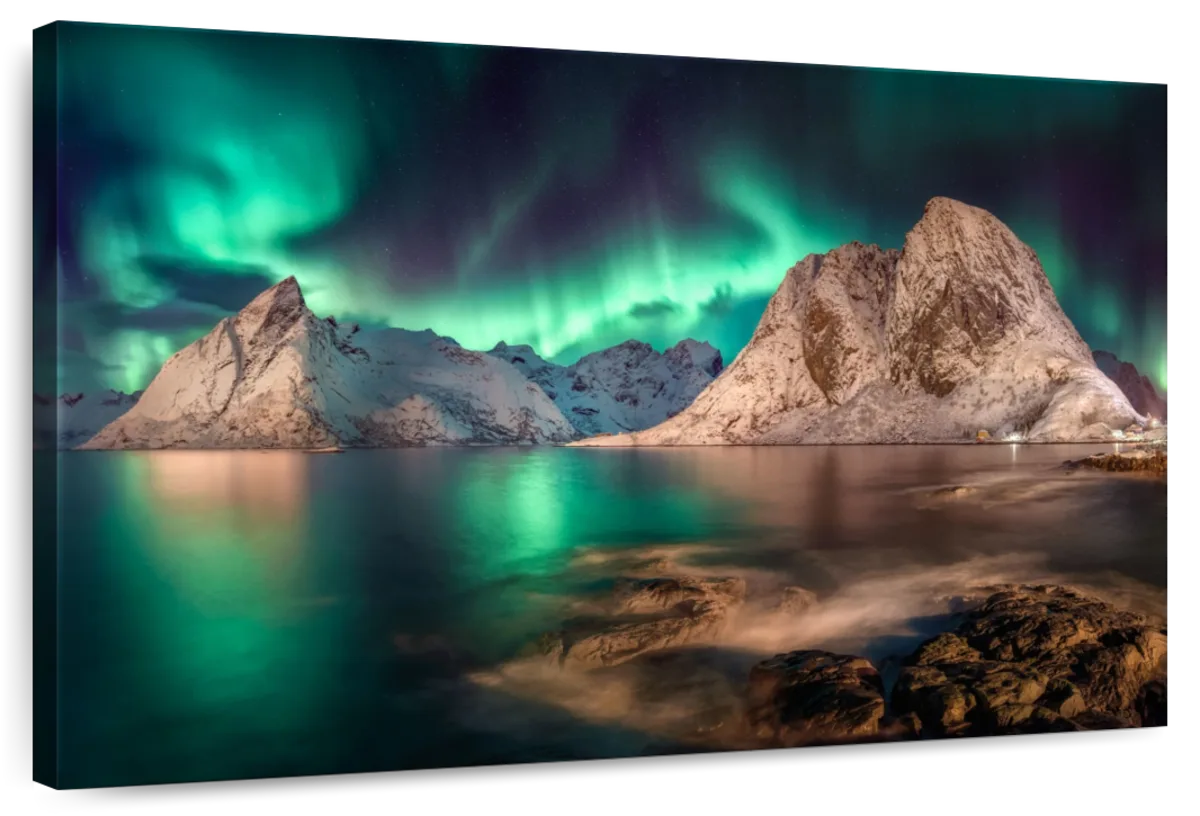 Swirling Moskenes Aurora Wall Art