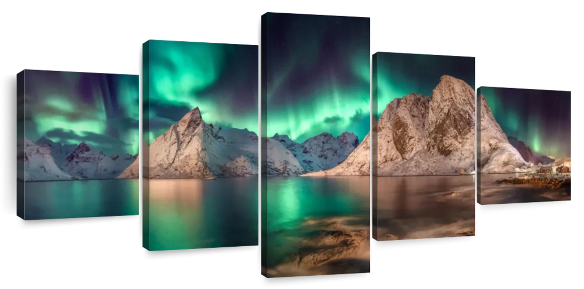 Swirling Moskenes Aurora Wall Art