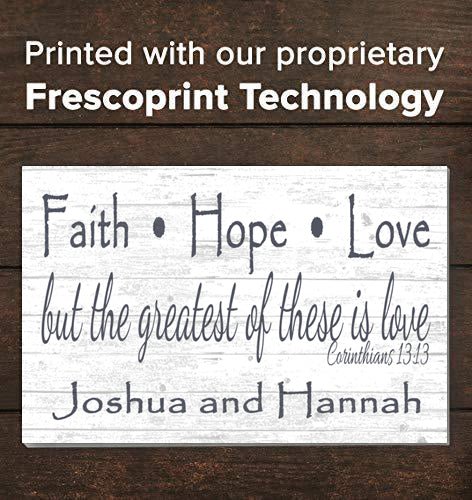 Faith Hope Love Wedding Gift Sign 1 Corinthians 13 But The Greatest of These is Love Bible Verse Sign