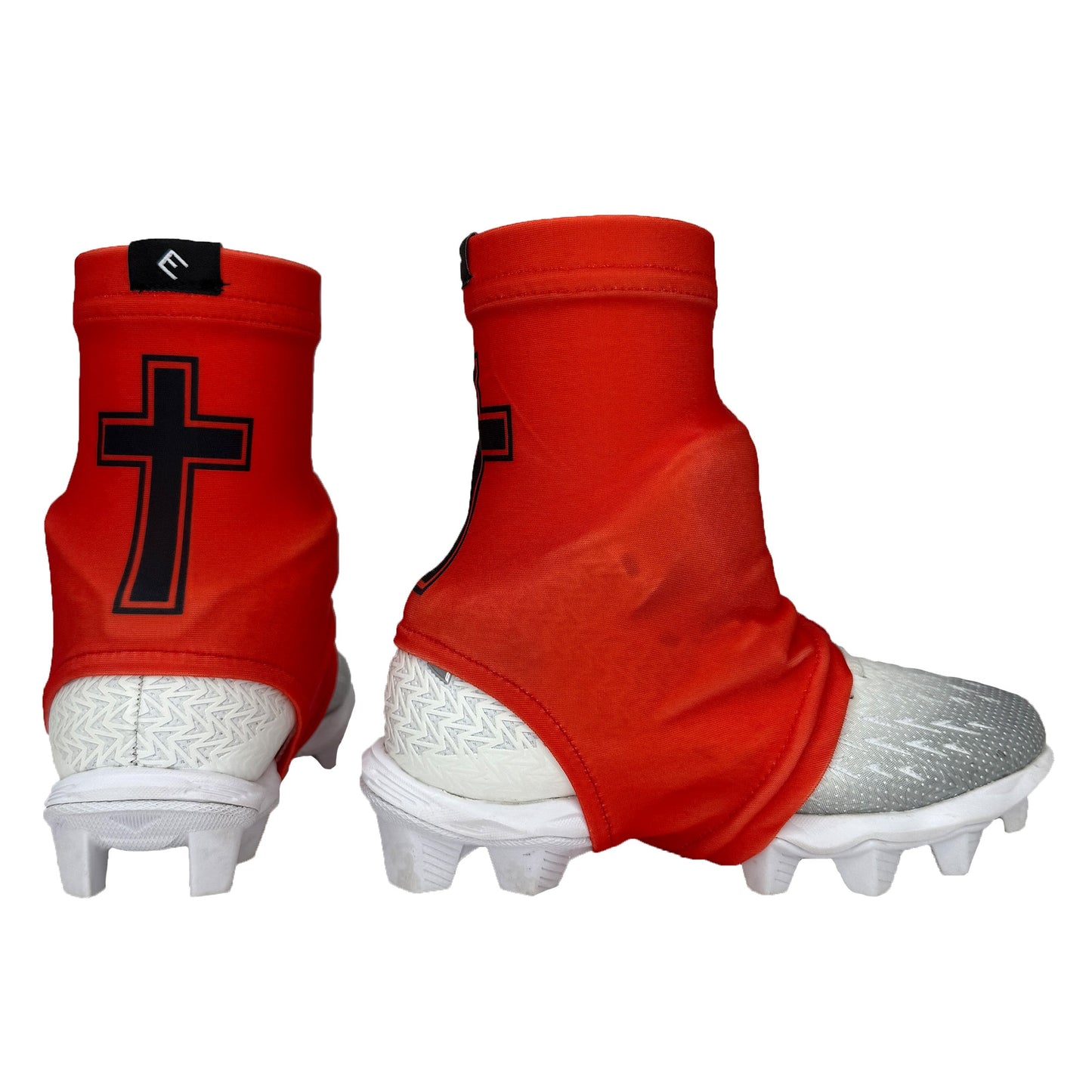 Faith Cross Red Cleat Covers (Spats)