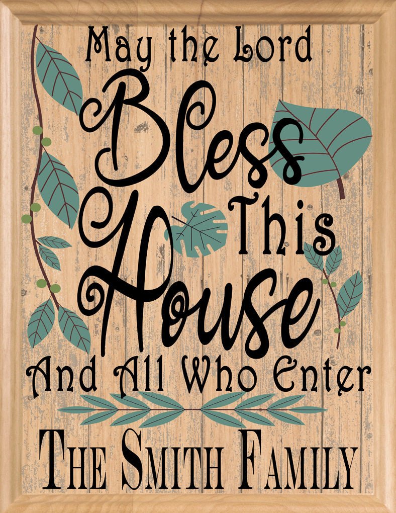 Family Blessings Wall Art Signs Personalized Inspirational Gift