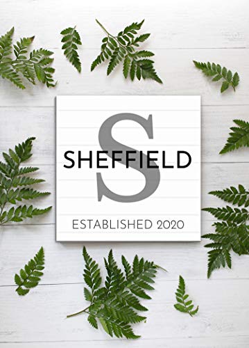 Family Monogram Sign Personalized Name Established Date - 10.5" x 10.5"