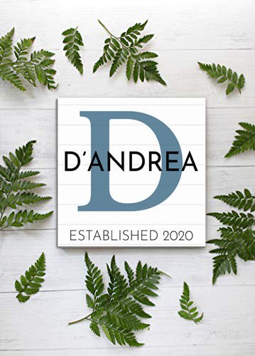 Family Monogram Sign Personalized Name Established Date - 10.5" x 10.5"