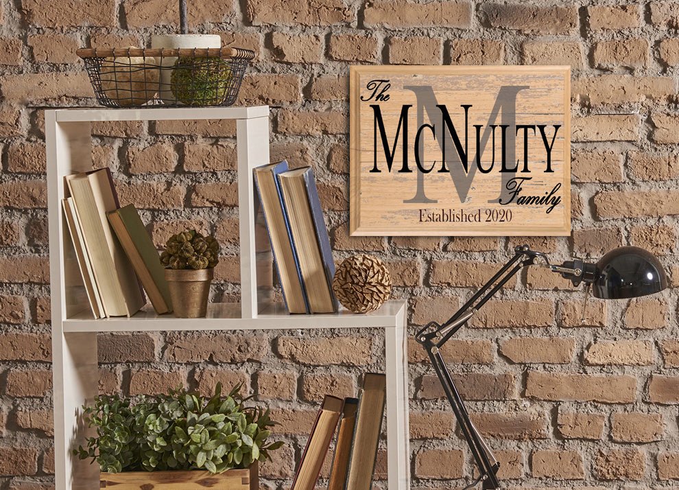 Family Name Established Date Sign Monogram With Est. Date