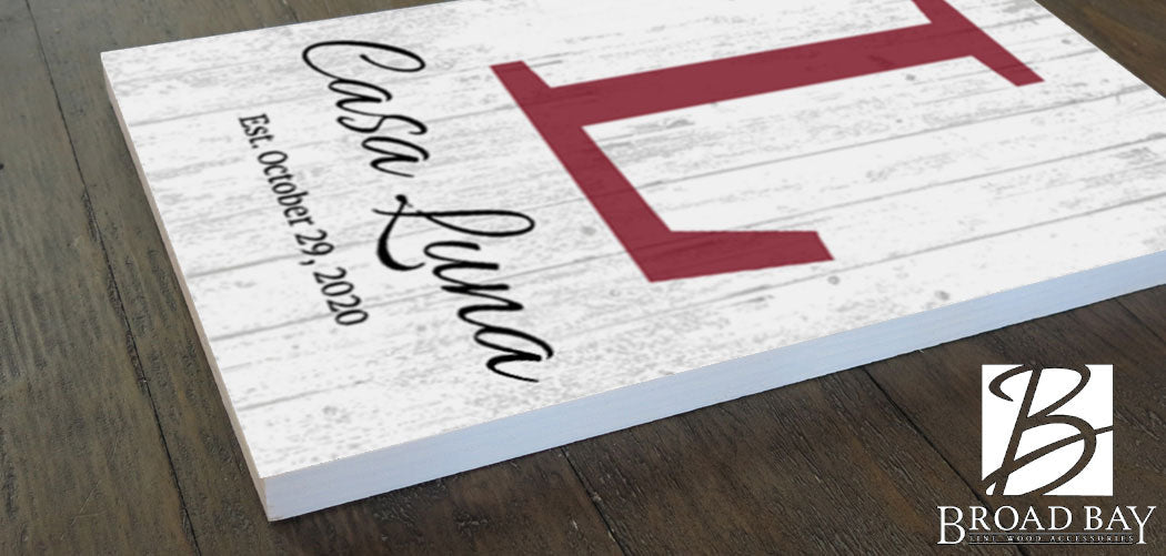 Family Name Monogram Sign Personalized with Established Date