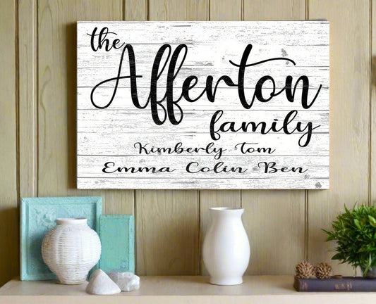 Family Name Sign Farmhouse Style