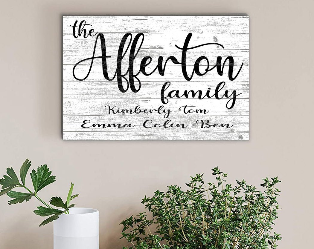 Family Name Sign Farmhouse Style