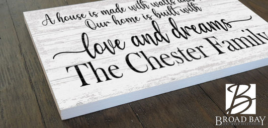 Family Name Sign Personalized Farmhouse Quote Décor