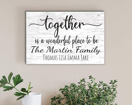 Family Name Sign Personalized Wood Farmhouse Decor