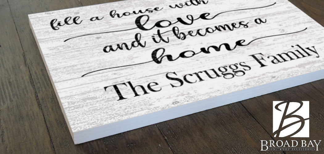 Farmhouse Family Name Sign Custom and Personalized