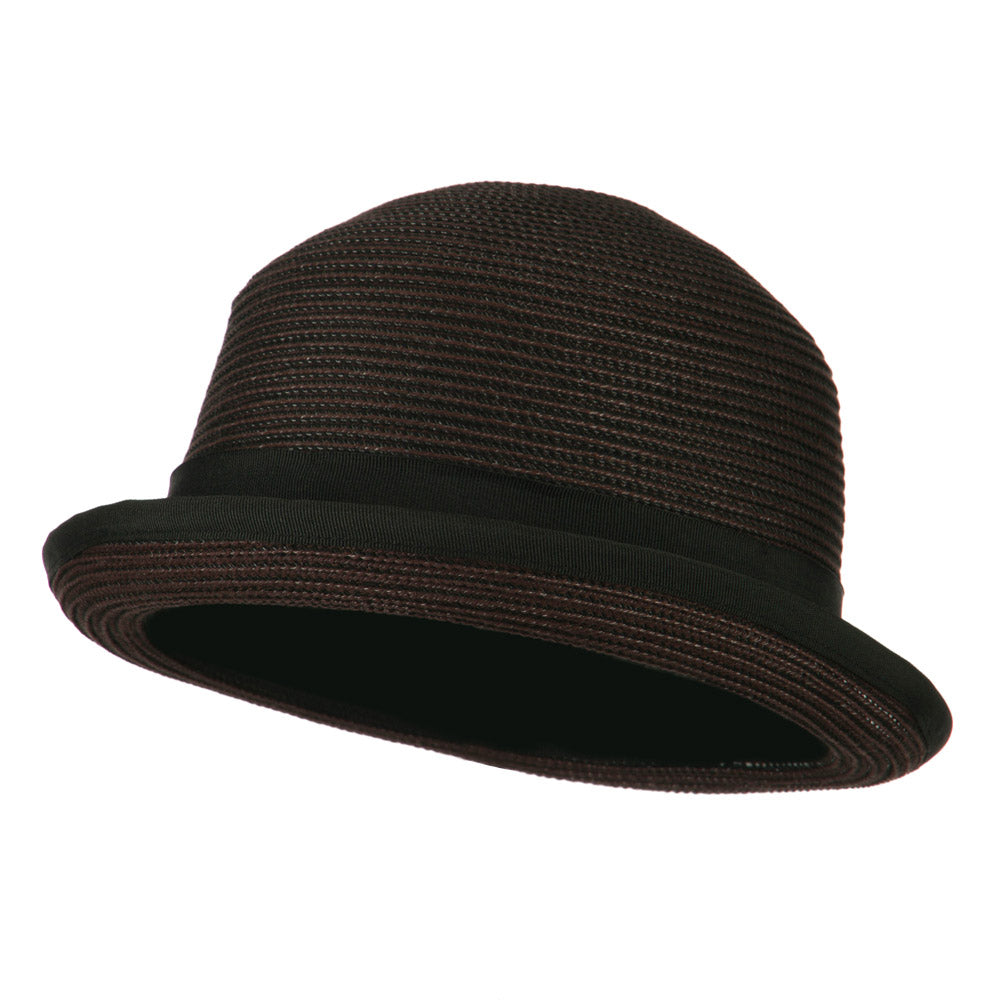 Women's Feather Bowler Fedora